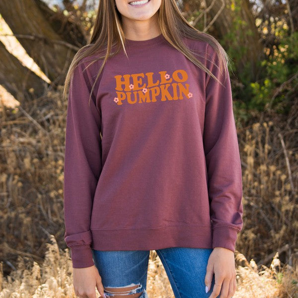 Stilla | Pumpkin Flowers Letvægts Sweatshirt