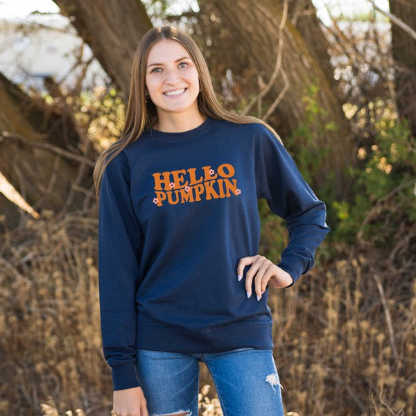 Stilla | Pumpkin Flowers Letvægts Sweatshirt