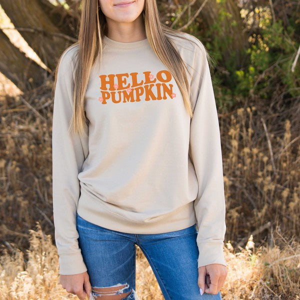 Stilla | Pumpkin Flowers Letvægts Sweatshirt
