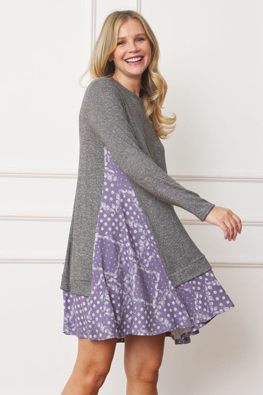 Stilla | Lagdelt Bandana Paisley Mini Kjole