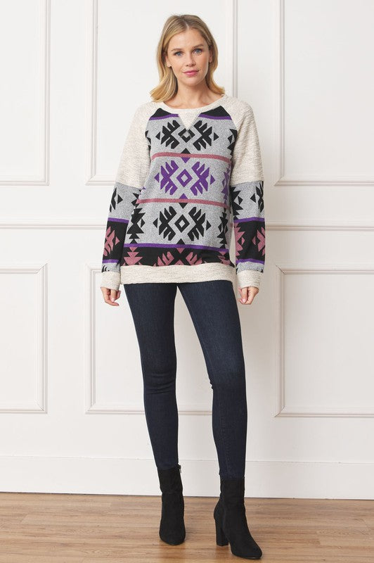Stilla | V Stitch Tribal Contrast Tunika