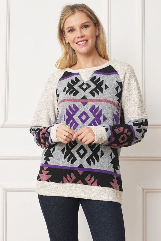 Stilla | V Stitch Tribal Contrast Tunika