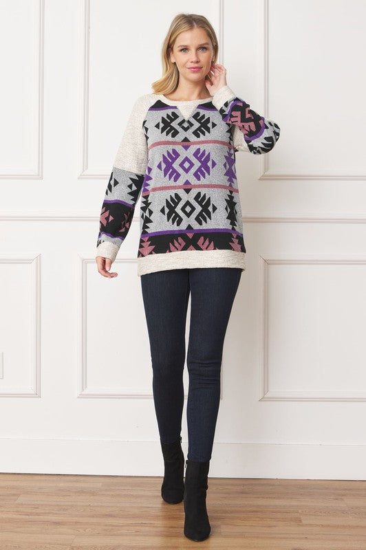 Stilla | V Stitch Tribal Contrast Tunika
