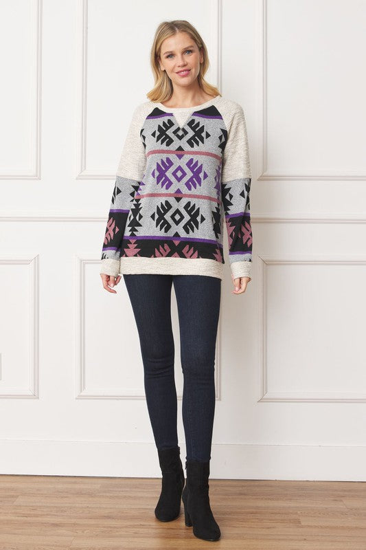 Stilla | V Stitch Tribal Contrast Tunika