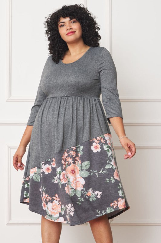 Stilla | Asymmetrisk Accent Midi Kjole