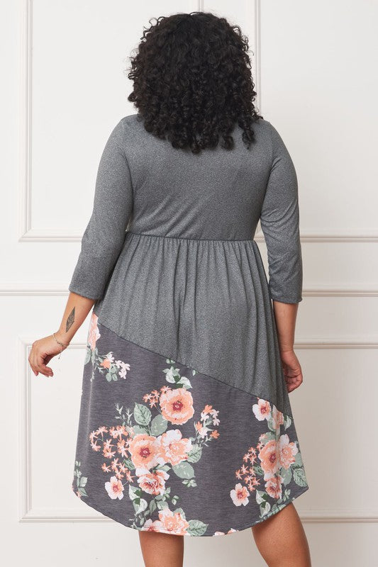 Stilla | Asymmetrisk Accent Midi Kjole