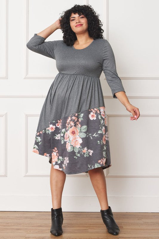 Stilla | Asymmetrisk Accent Midi Kjole