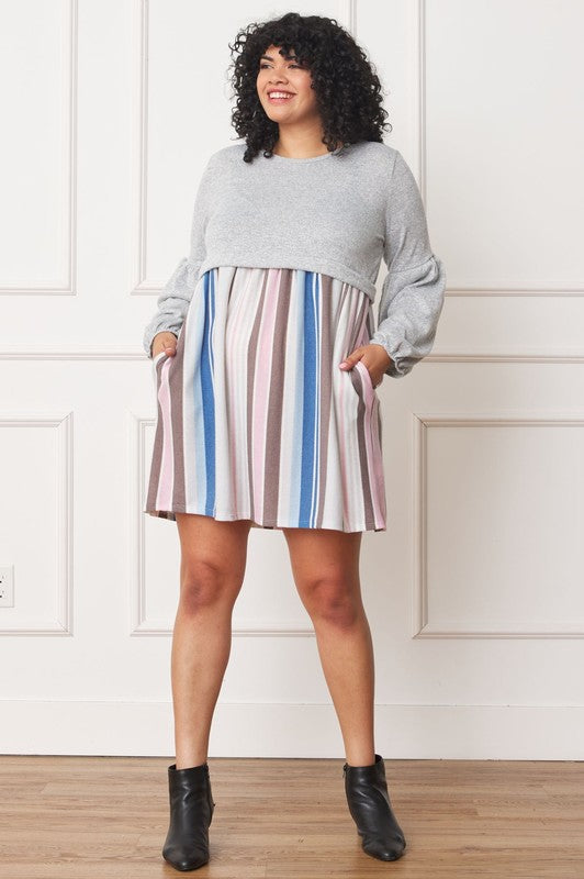 Stilla | Ballonærme Pullover Kjole