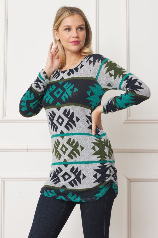Stilla | Rynket Side Accent Top