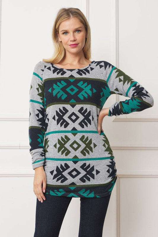 Stilla | Rynket Side Accent Top