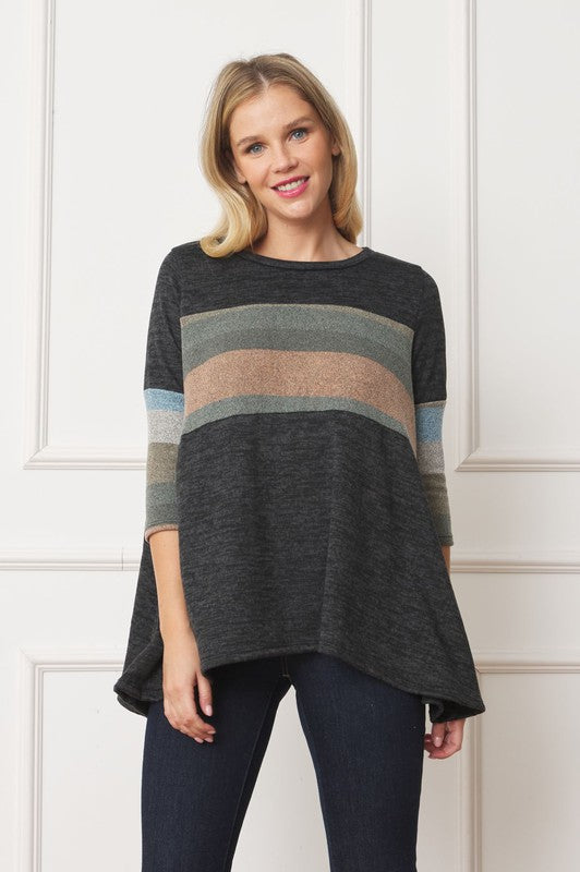 Stilla | Stribe Panel a Line Tunika
