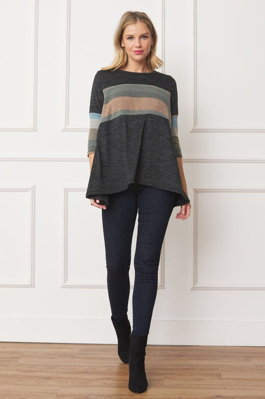 Stilla | Stribe Panel a Line Tunika