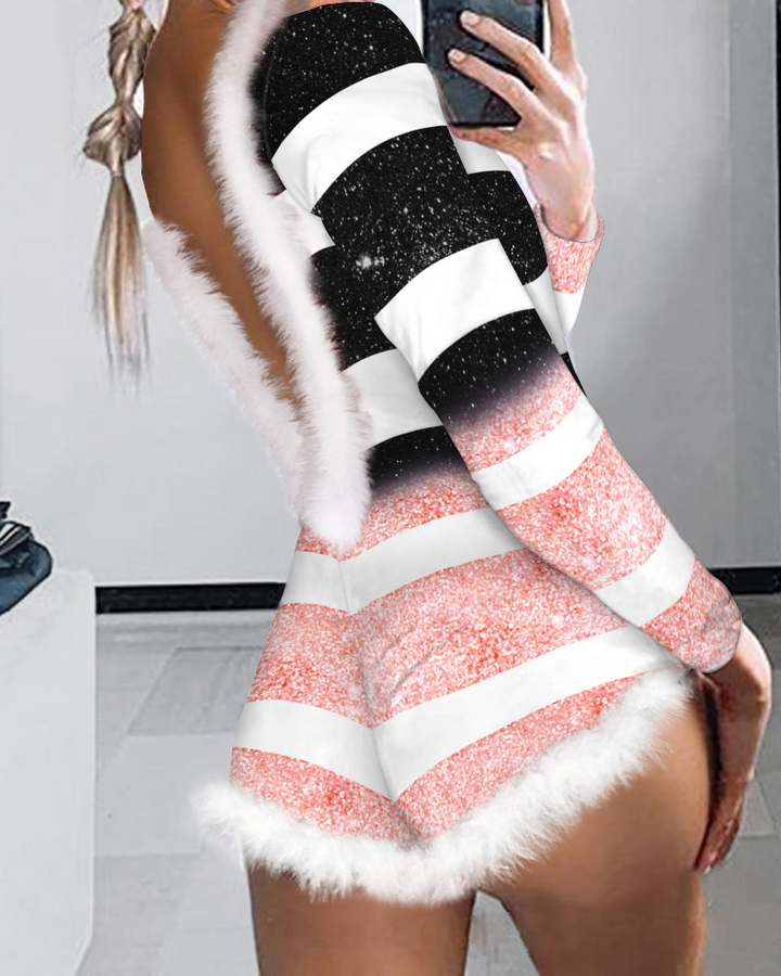 Stilla | Jule Floral Sexy Bodysuit Tight Shorts