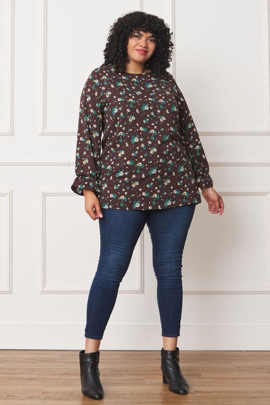 Stilla | Floral Flæseærme Tunika