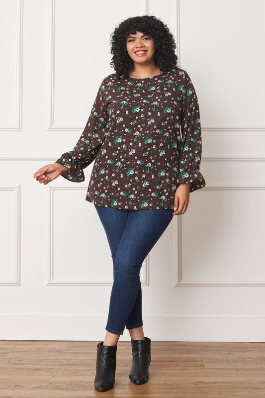 Stilla | Floral Flæseærme Tunika