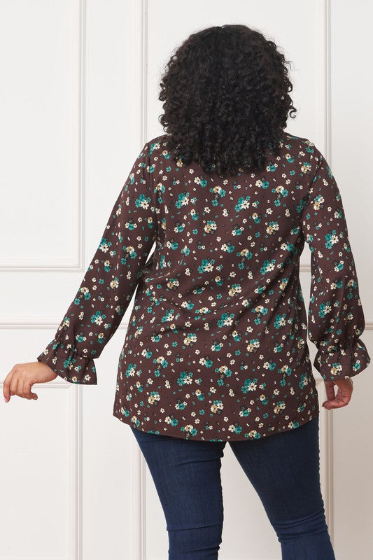 Stilla | Floral Flæseærme Tunika