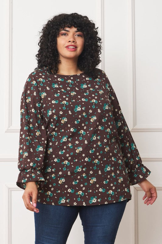 Stilla | Floral Flæseærme Tunika