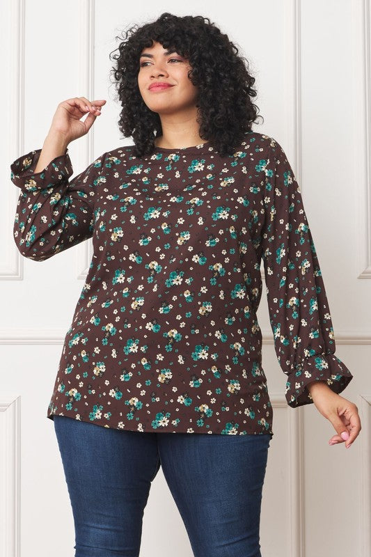 Stilla | Floral Flæseærme Tunika