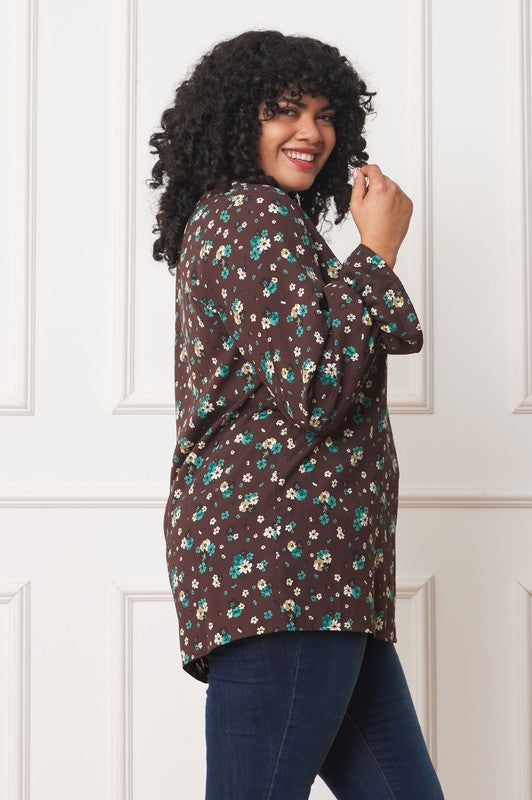 Stilla | Floral Flæseærme Tunika