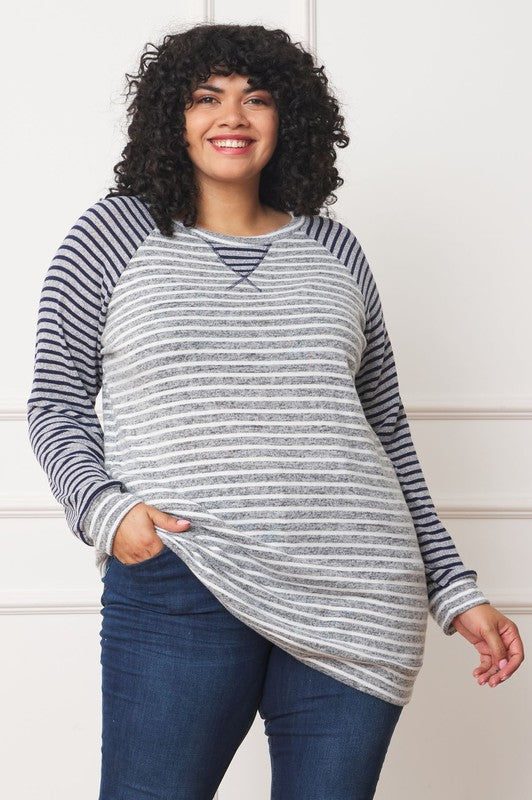 Stilla | Stribet Two Tone Tunika