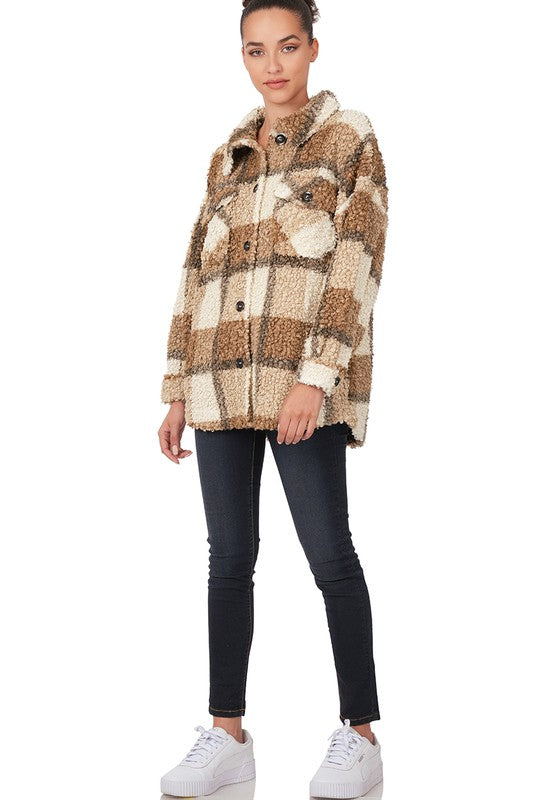 Stilla | Plaid Shacket Med Lommer
