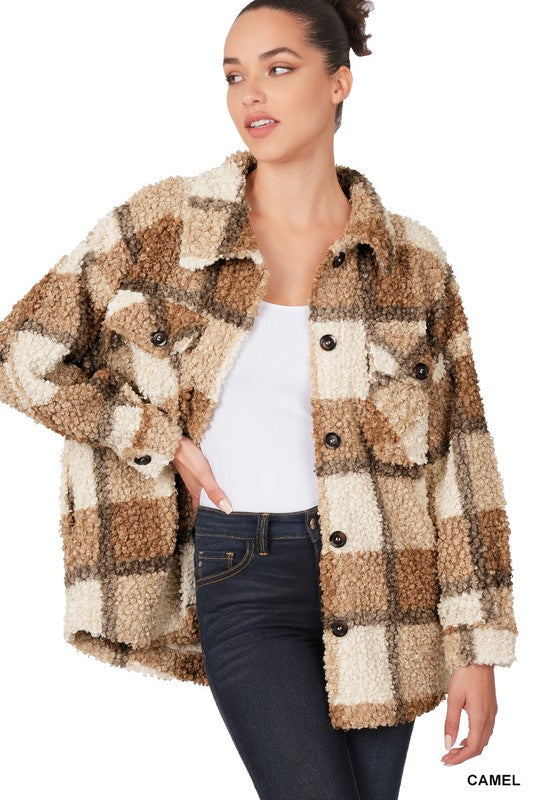 Stilla | Plaid Shacket Med Lommer