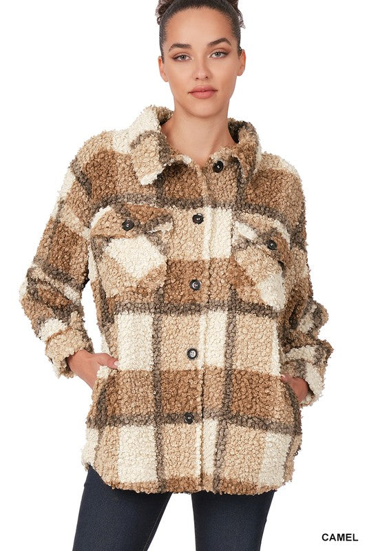 Stilla | Plaid Shacket Med Lommer