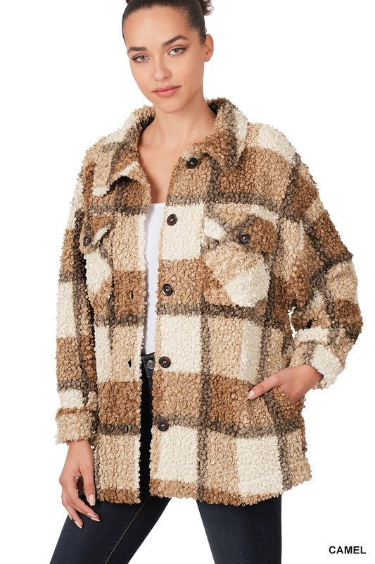 Stilla | Plaid Shacket Med Lommer