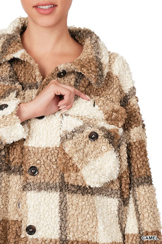 Stilla | Plaid Shacket Med Lommer