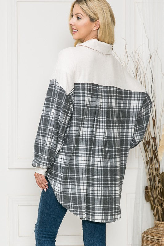 Stilla | Mixed Media Strik Shacket