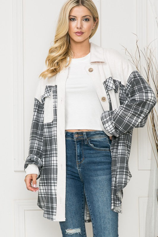 Stilla | Mixed Media Strik Shacket