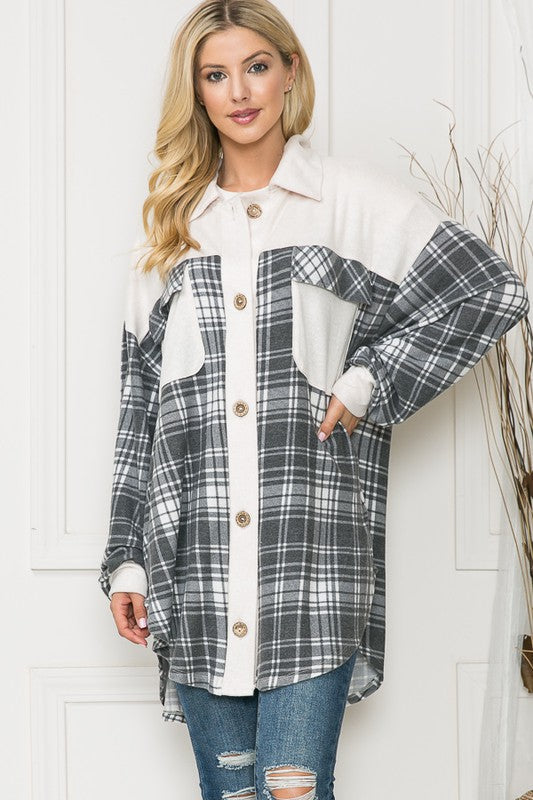 Stilla | Mixed Media Strik Shacket