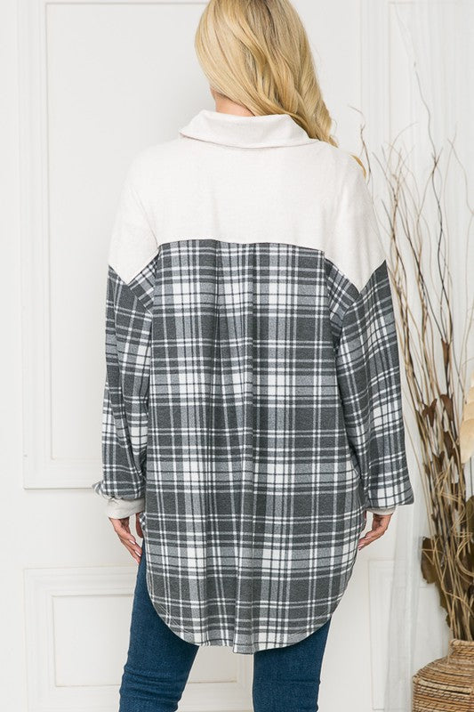 Stilla | Mixed Media Strik Shacket