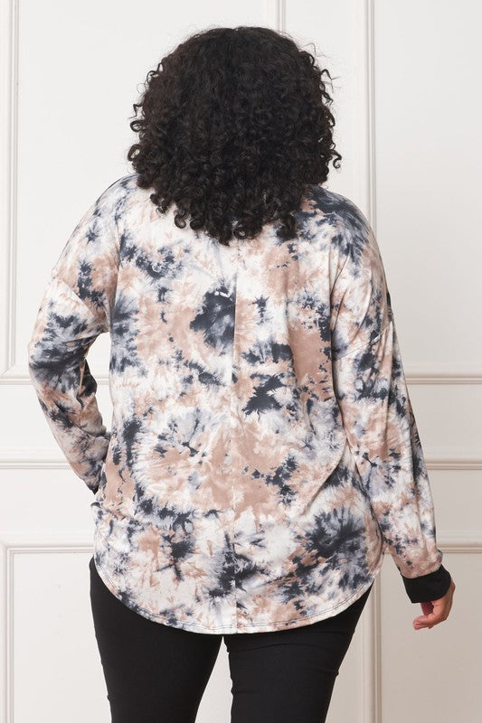 Stilla | V-hals Tie Dye Top