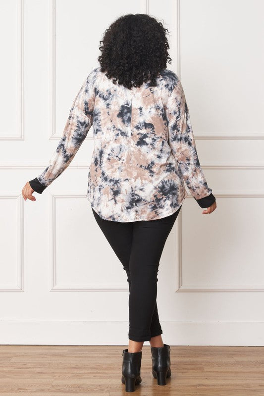 Stilla | V-hals Tie Dye Top