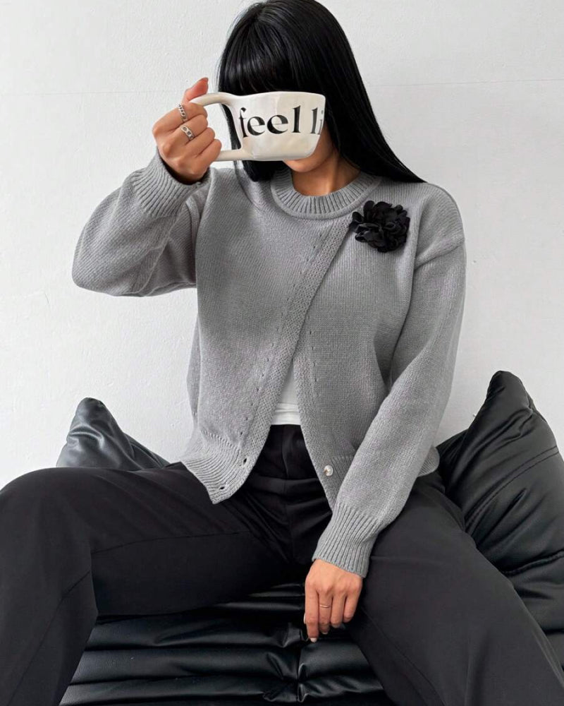 Stilla | Sweatshirt med slidskant