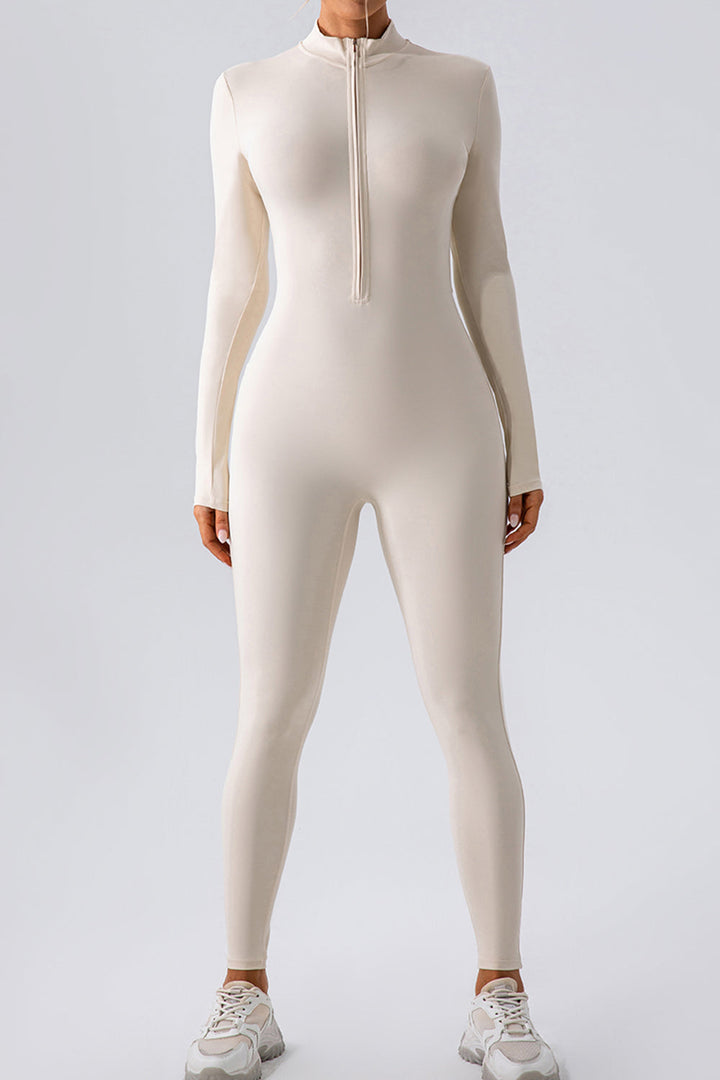 Stilla | Zip Mock Hals Aktiv Jumpsuit