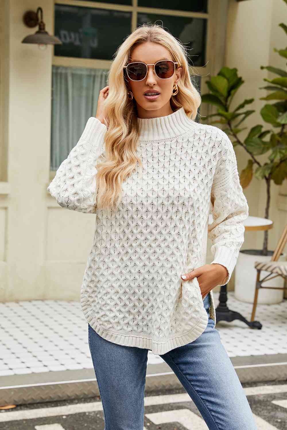 Stilla | Langærmet Mock Neck Sweater