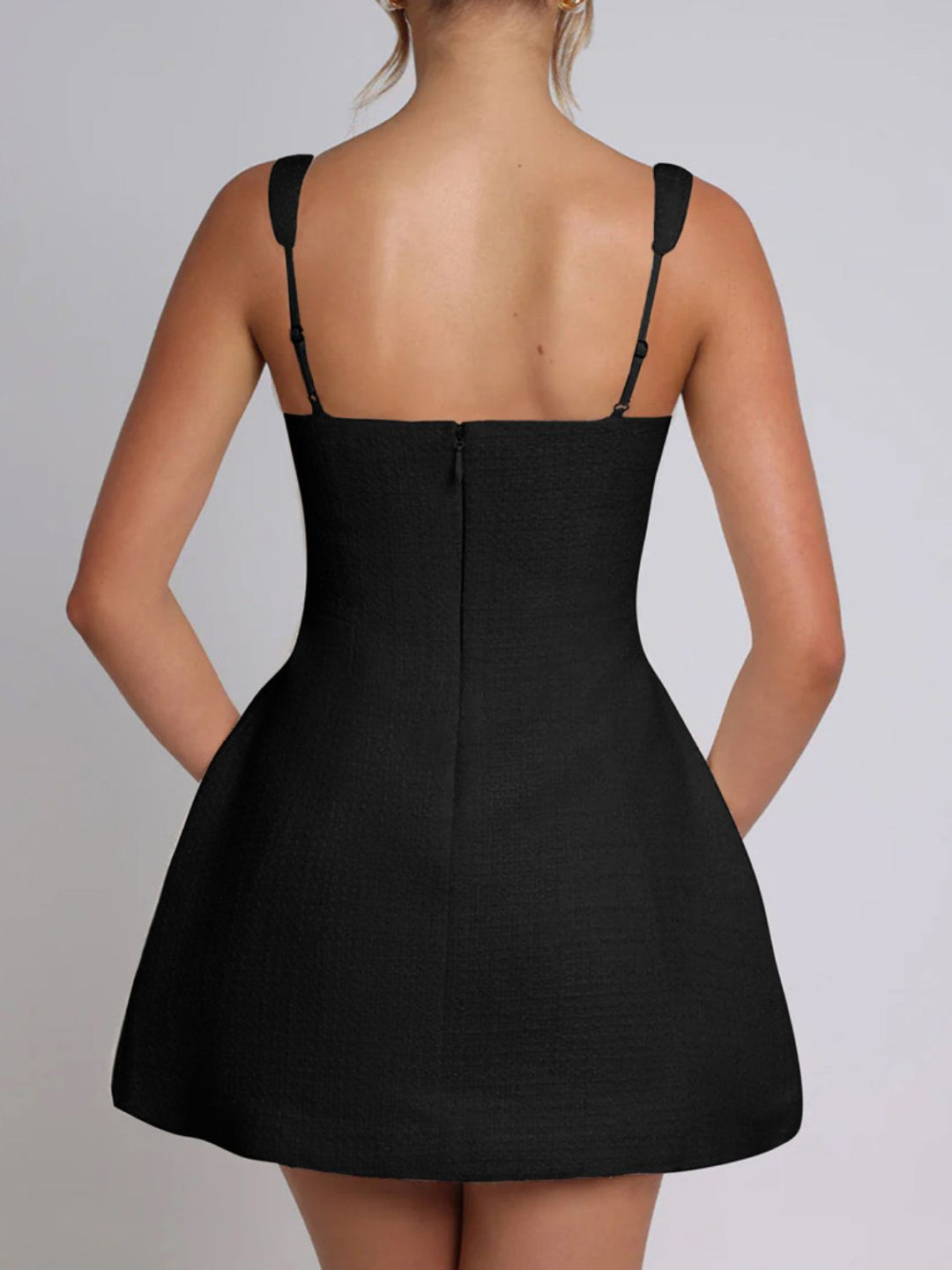 Stilla | Square Neck Wide Strap Mini Dress