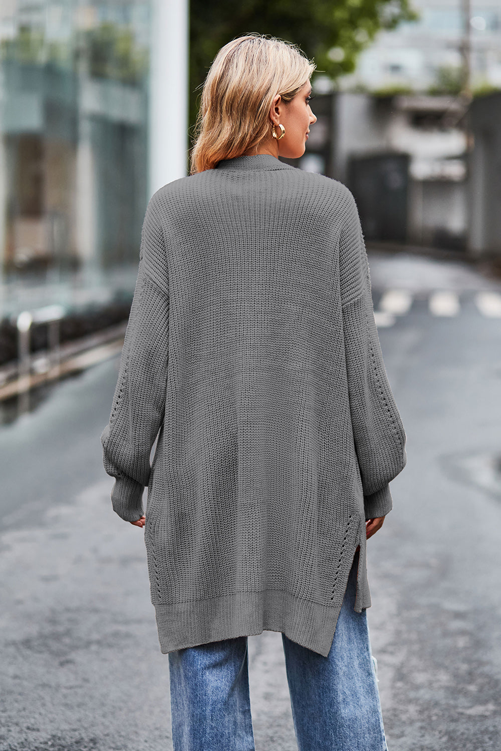 Stilla | Front Dropped Shoulder Longline Cardigan