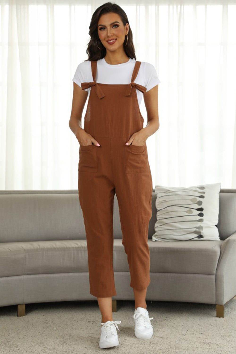Stilla | Størrelse Square Neck Wide Strap Jumpsuit