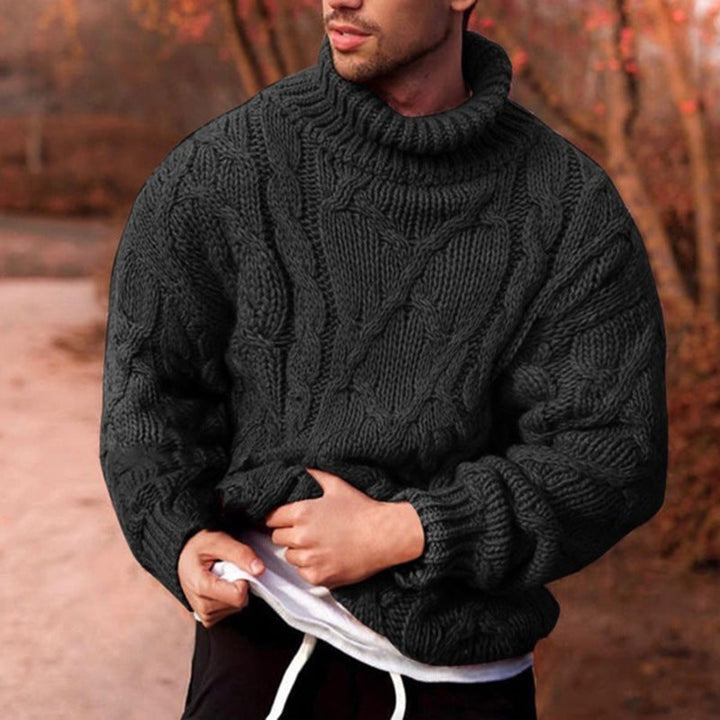 Stilla | Sweater Høj Krave Uld Størrelse Passform Kabelstrik Design