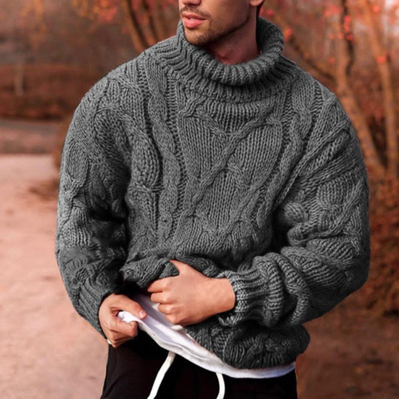 Stilla | Sweater Høj Krave Uld Størrelse Passform Kabelstrik Design