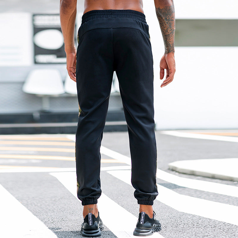 Herrer Sporty Joggingbukser med sideløst camouflage-design og åndbare egenskaber Stilla