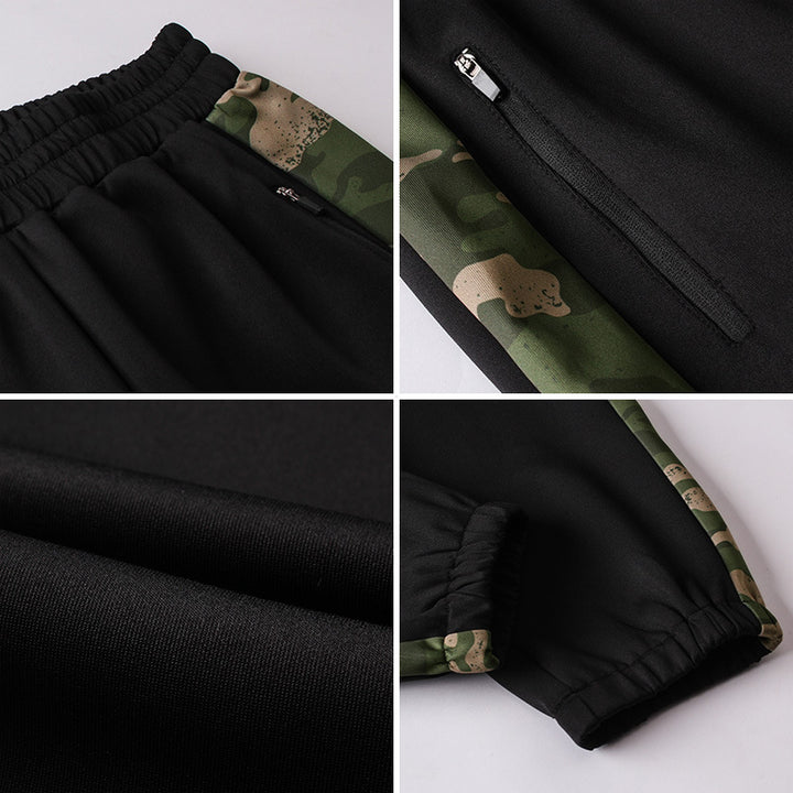 Herrer Sporty Joggingbukser med sideløst camouflage-design og åndbare egenskaber Stilla