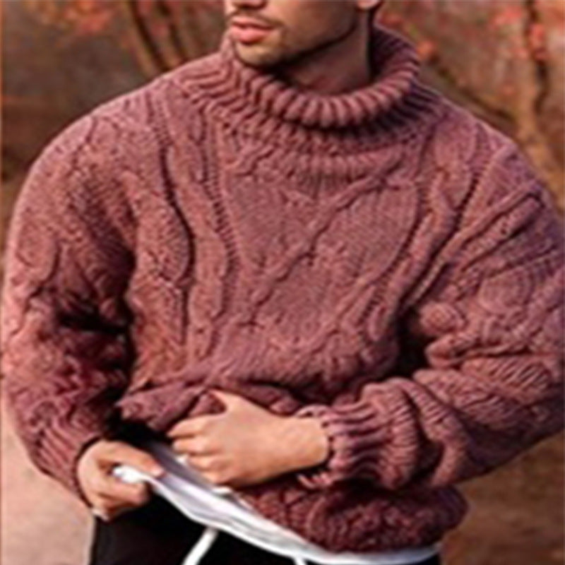 Stilla | Sweater Høj Krave Uld Størrelse Passform Kabelstrik Design