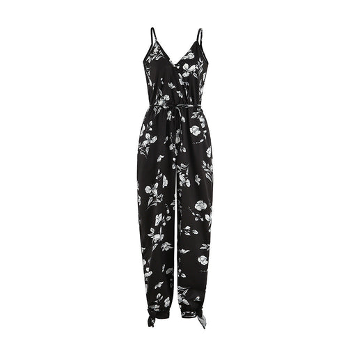 Stilla | Rygfri Dybt V-udskæring Strop Lang Jumpsuit