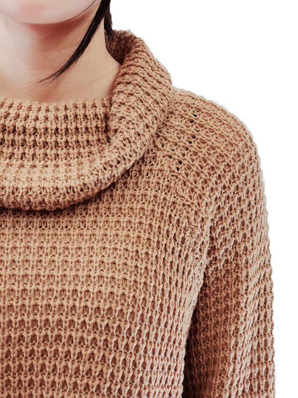 Stilla | Hals Oversized Pop-corn Strik Tunika Sweater