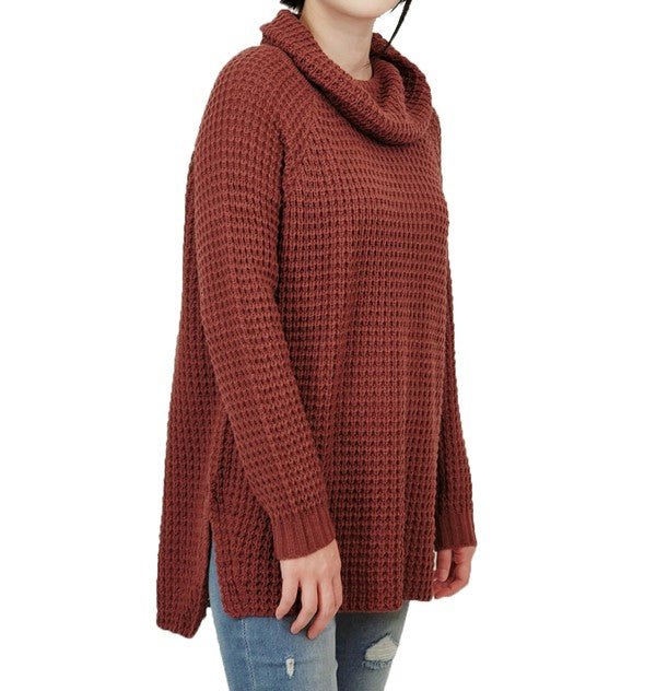 Stilla | Hals Oversized Pop-corn Strik Tunika Sweater