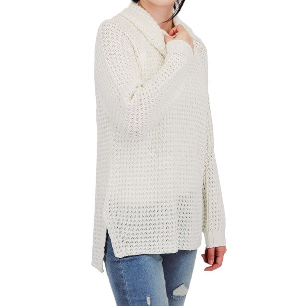 Stilla | Hals Oversized Pop-corn Strik Tunika Sweater